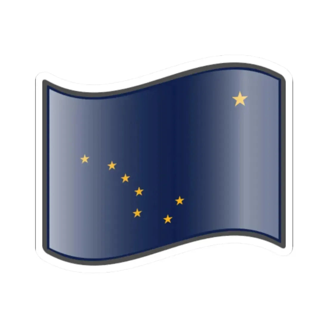 Nuvola Alaska flag (United States) STICKER Vinyl Kiss-Cut Decal 2 Inch White - The Sticker Space
