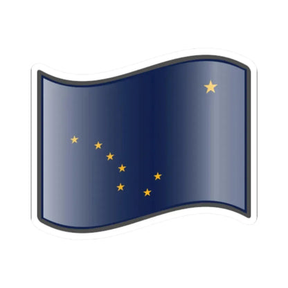 Nuvola Alaska flag (United States) STICKER Vinyl Kiss-Cut Decal 2 Inch White - The Sticker Space