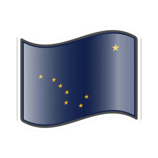 Nuvola Alaska flag (United States) STICKER Vinyl Kiss-Cut Decal 2 Inch White - The Sticker Space