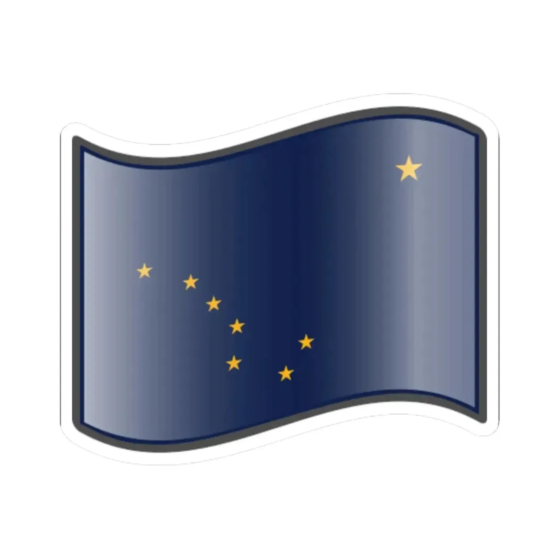 Nuvola Alaska flag (United States) STICKER Vinyl Kiss-Cut Decal 4 Inch White - The Sticker Space