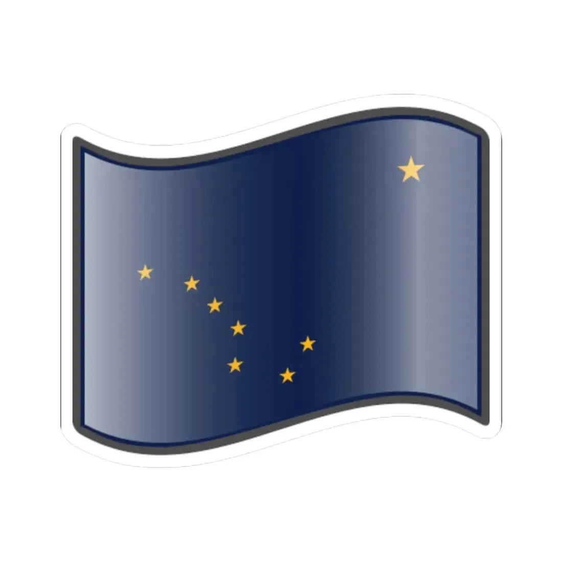 Nuvola Alaska flag (United States) STICKER Vinyl Kiss-Cut Decal 6 Inch White - The Sticker Space