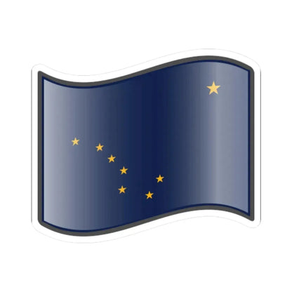 Nuvola Alaska flag (United States) STICKER Vinyl Kiss-Cut Decal 6 Inch White - The Sticker Space
