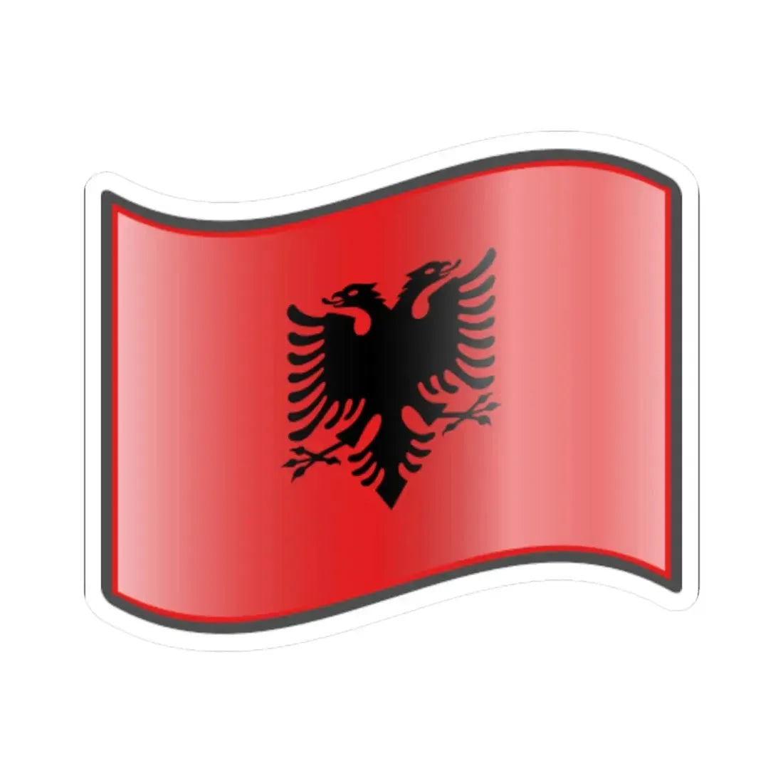 Nuvola Albanian flag (Albania) STICKER Vinyl Kiss-Cut Decal 6 Inch White - The Sticker Space