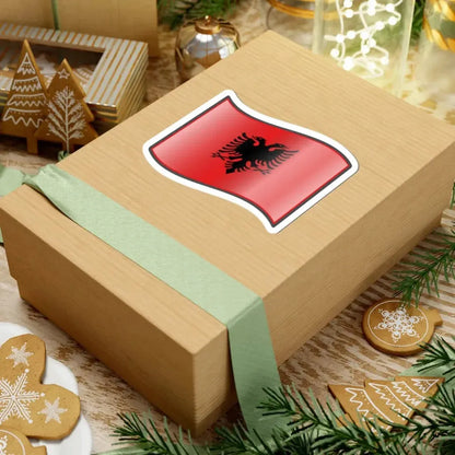 Nuvola Albanian flag (Albania) STICKER Vinyl Kiss-Cut Decal - The Sticker Space