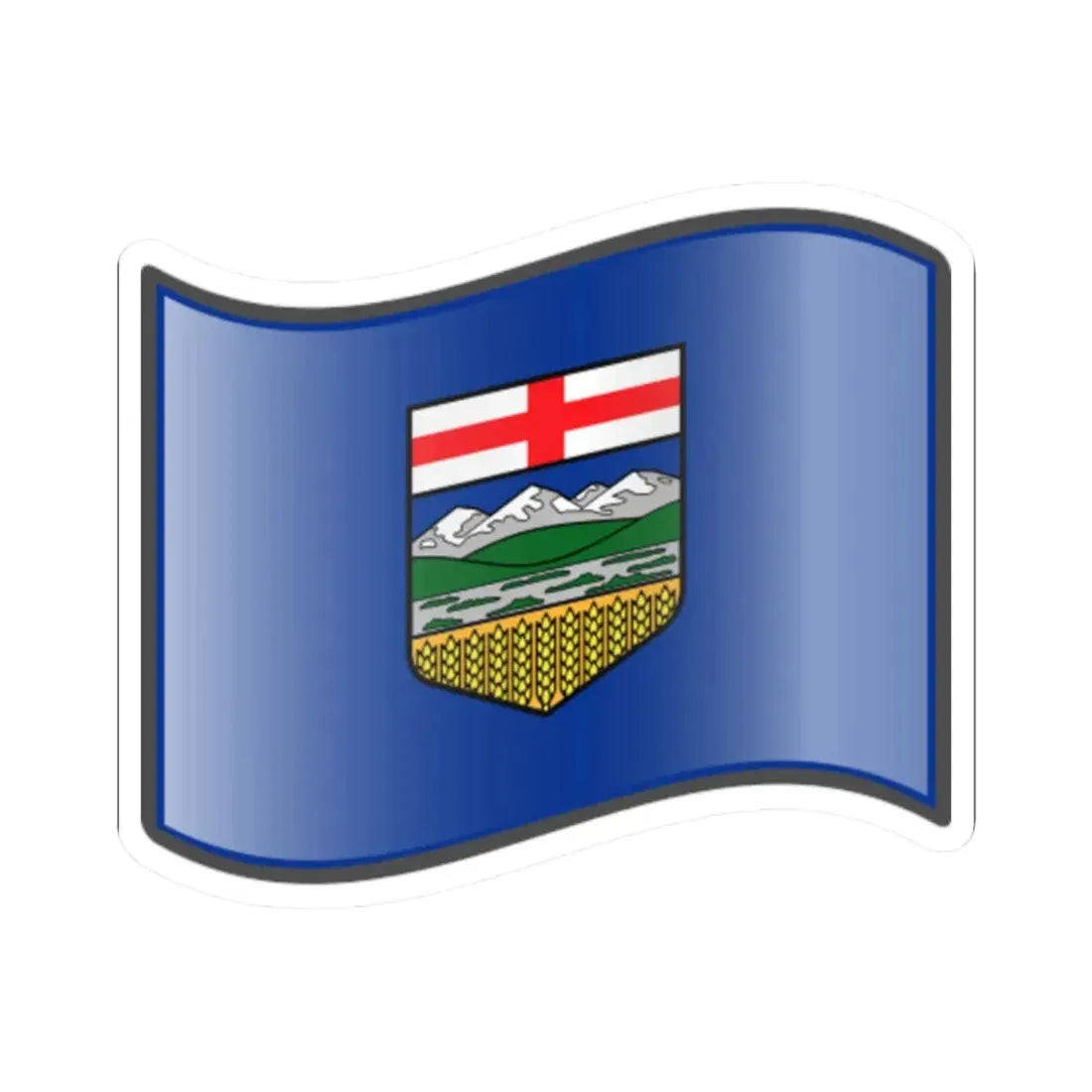Nuvola Alberta flag (Canada) STICKER Vinyl Kiss-Cut Decal 2 Inch White - The Sticker Space