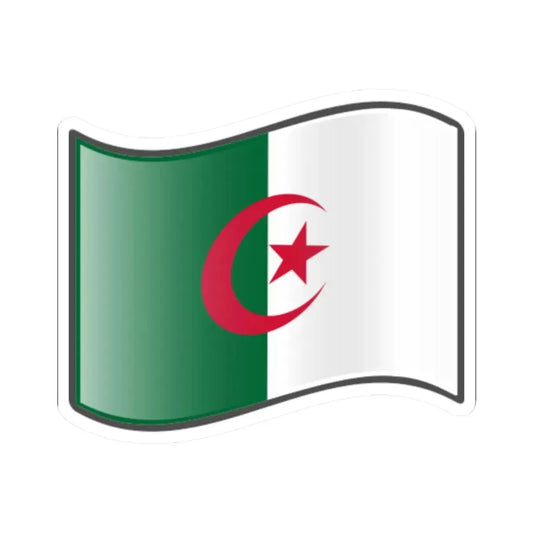 Nuvola Algerian flag (Algeria) STICKER Vinyl Kiss-Cut Decal 2 Inch White - The Sticker Space