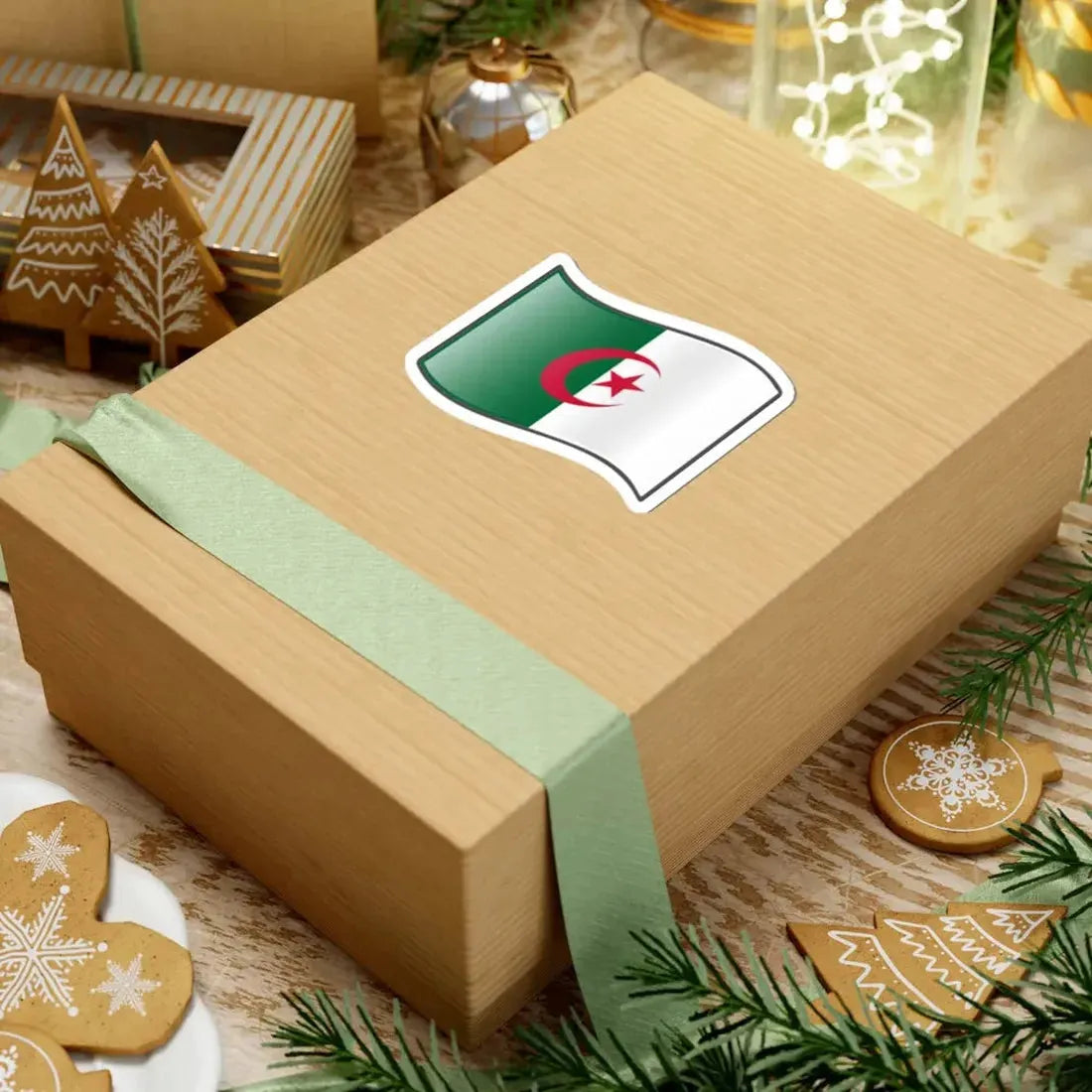 Nuvola Algerian flag (Algeria) STICKER Vinyl Kiss-Cut Decal - The Sticker Space