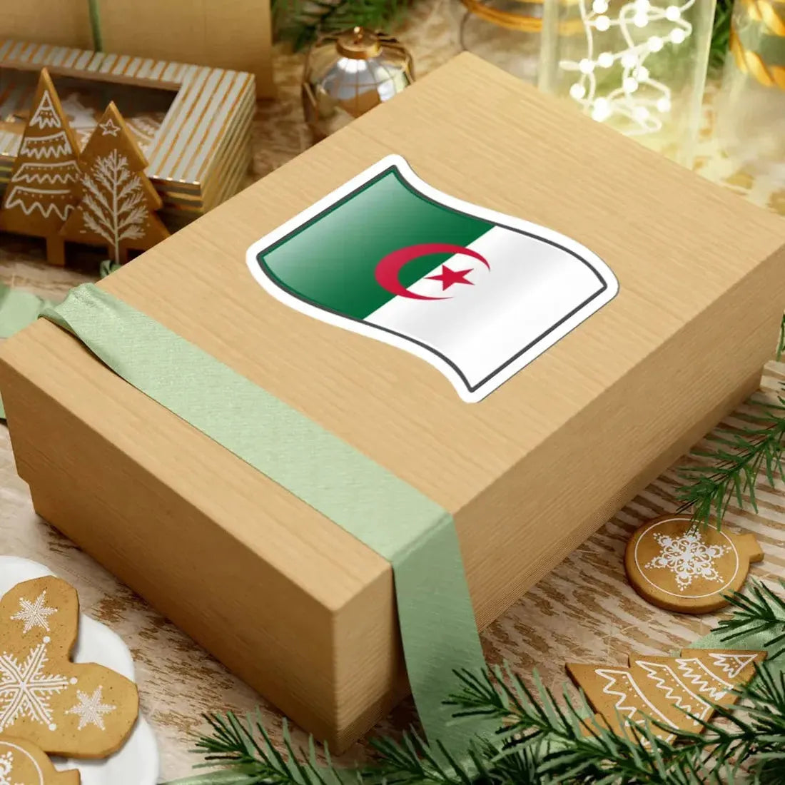 Nuvola Algerian flag (Algeria) STICKER Vinyl Kiss-Cut Decal - The Sticker Space