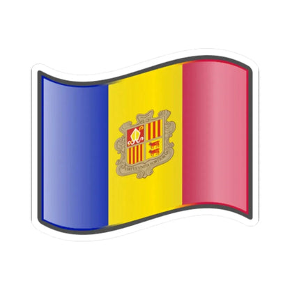 Nuvola Andorran flag (Andorra) STICKER Vinyl Kiss-Cut Decal 3 Inch White - The Sticker Space
