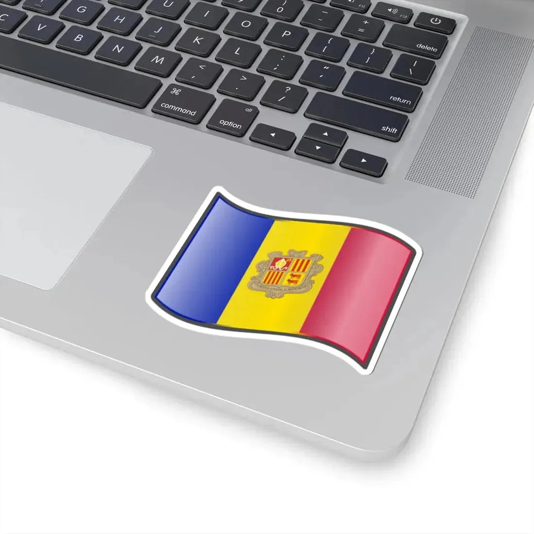 Nuvola Andorran flag (Andorra) STICKER Vinyl Kiss-Cut Decal - The Sticker Space