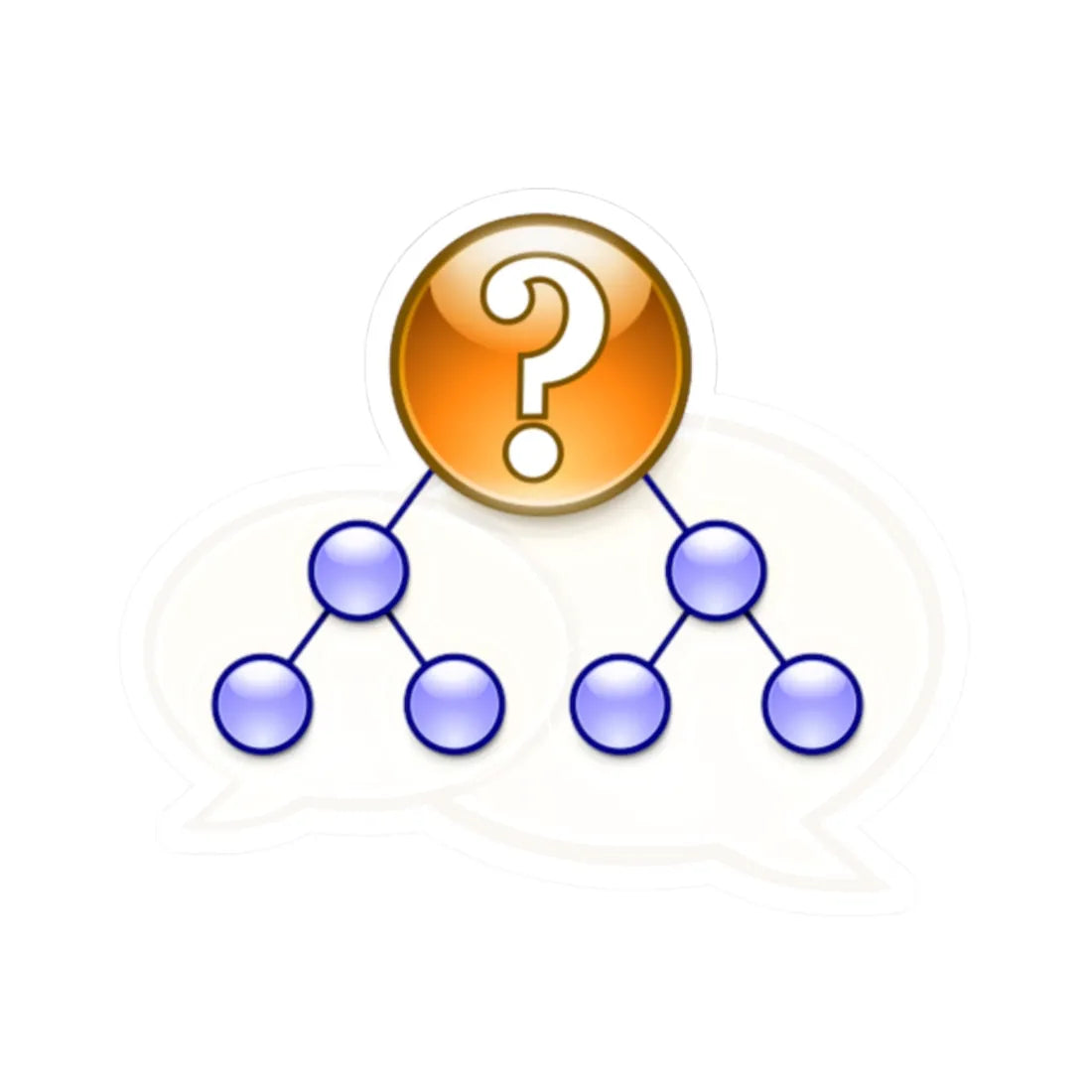 Nuvola apps tree question (Algeria) (Coat of Arms) STICKER Vinyl Kiss-Cut Decal 2 Inch White - The Sticker Space