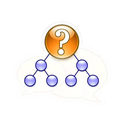 Nuvola apps tree question (Algeria) (Coat of Arms) STICKER Vinyl Kiss-Cut Decal 3 Inch White - The Sticker Space