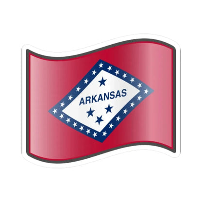 Nuvola Arkansas flag (United States) STICKER Vinyl Kiss-Cut Decal 6 Inch White - The Sticker Space