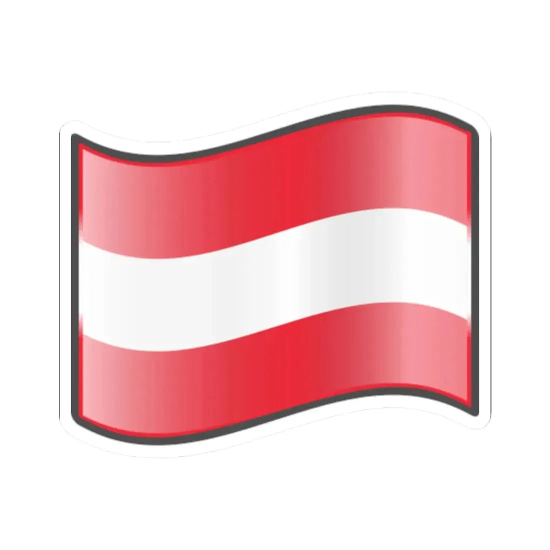 Nuvola Austrian flag (Austria) STICKER Vinyl Kiss-Cut Decal 2 Inch White - The Sticker Space