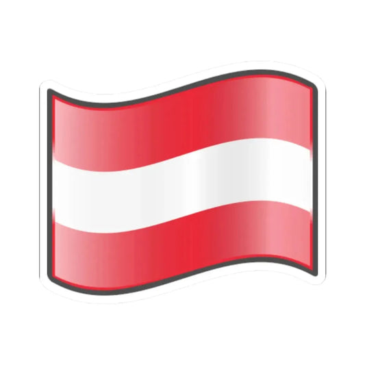 Nuvola Austrian flag (Austria) STICKER Vinyl Kiss-Cut Decal 2 Inch White - The Sticker Space