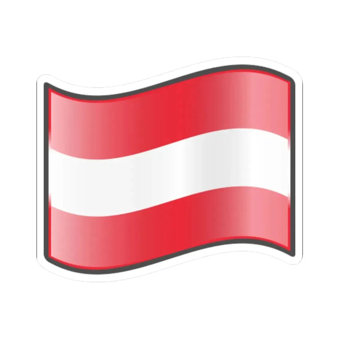 Nuvola Austrian flag (Austria) STICKER Vinyl Kiss-Cut Decal 3 Inch White - The Sticker Space