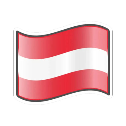 Nuvola Austrian flag (Austria) STICKER Vinyl Kiss-Cut Decal 3 Inch White - The Sticker Space