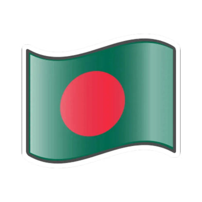 Nuvola Bangladeshi flag (Bangladesh) STICKER Vinyl Kiss-Cut Decal 3 Inch White - The Sticker Space