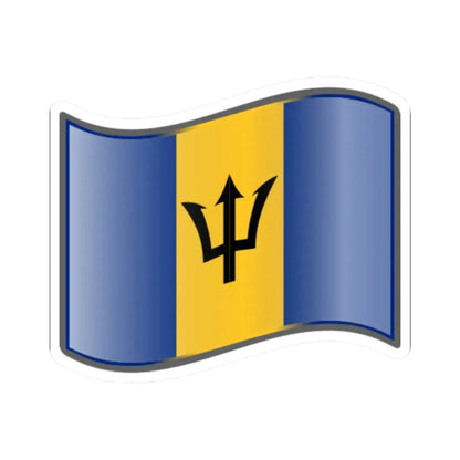 Nuvola Barbados flag (Barbados) STICKER Vinyl Kiss-Cut Decal 2 Inch White - The Sticker Space