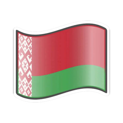 Nuvola Belarussian flag (Belarus) STICKER Vinyl Kiss-Cut Decal 4 Inch White - The Sticker Space