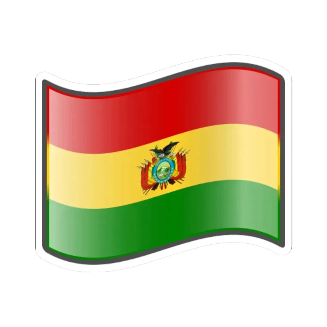 Nuvola Bolivian flag (Bolivia) STICKER Vinyl Kiss-Cut Decal 6 Inch White - The Sticker Space