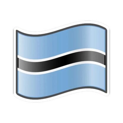 Nuvola Botswana flag (Botswana) STICKER Vinyl Kiss-Cut Decal 4 Inch White - The Sticker Space