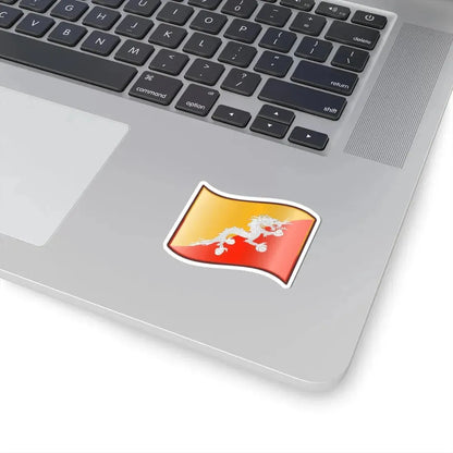 Nuvola Buthanese flag (Bhutan) STICKER Vinyl Kiss-Cut Decal - The Sticker Space