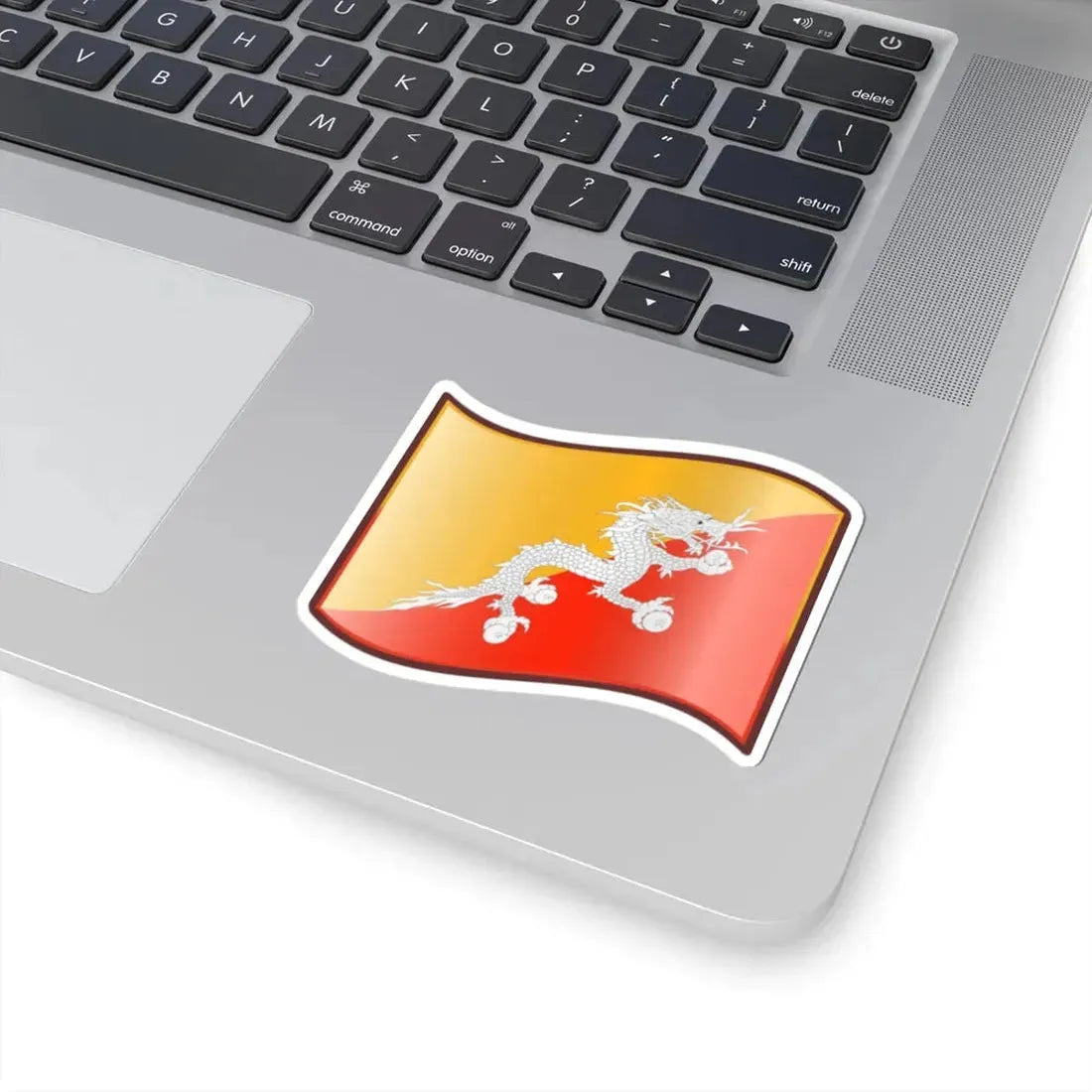 Nuvola Buthanese flag (Bhutan) STICKER Vinyl Kiss-Cut Decal - The Sticker Space