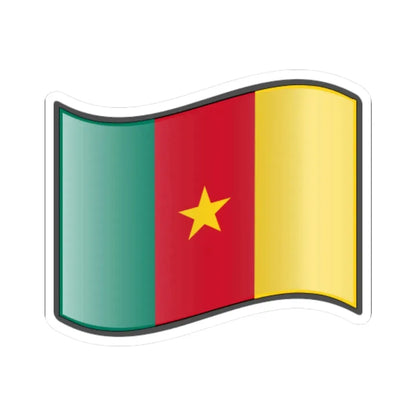 Nuvola Cameroon flag (Cameroon) STICKER Vinyl Kiss-Cut Decal 6 Inch White - The Sticker Space