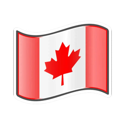 Nuvola Canada flag (Canada) STICKER Vinyl Kiss-Cut Decal 3 Inch White - The Sticker Space