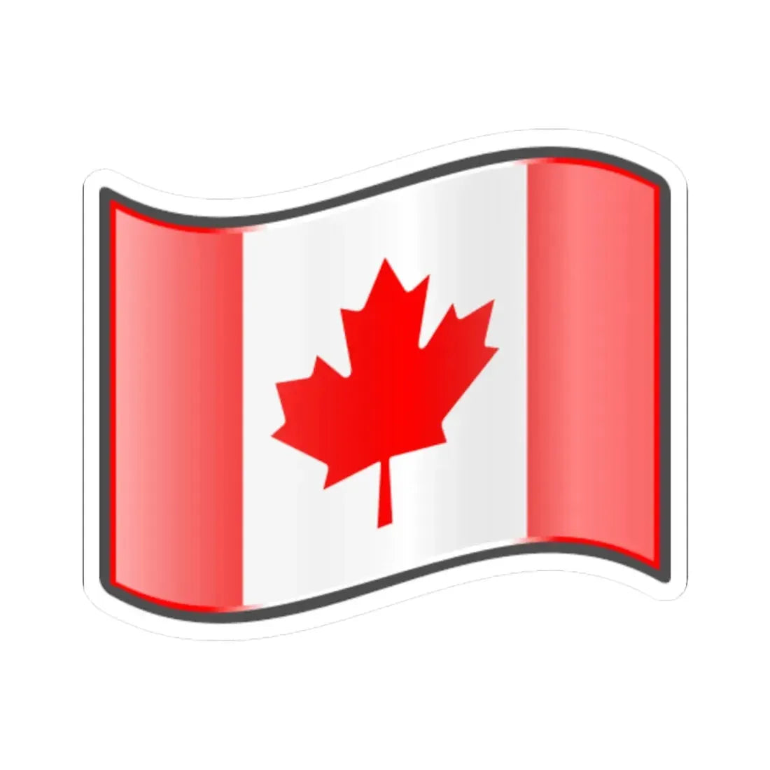 Nuvola Canada flag (Canada) STICKER Vinyl Kiss-Cut Decal 4 Inch White - The Sticker Space