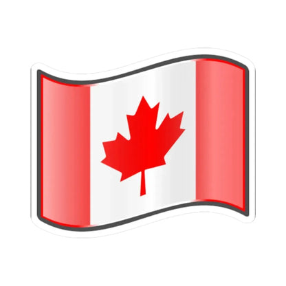 Nuvola Canada flag (Canada) STICKER Vinyl Kiss-Cut Decal 4 Inch White - The Sticker Space