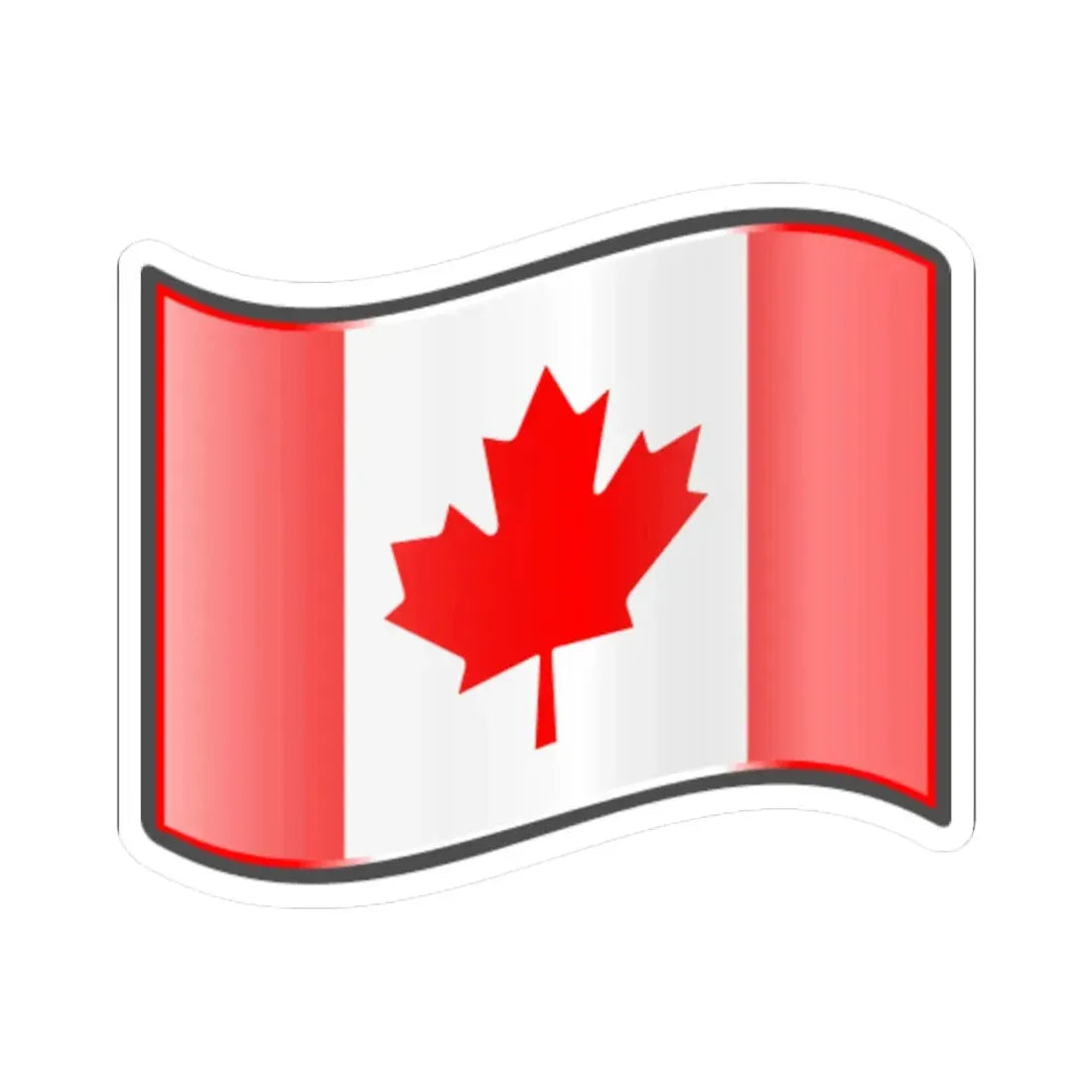 Nuvola Canada flag (Canada) STICKER Vinyl Kiss-Cut Decal 6 Inch White - The Sticker Space