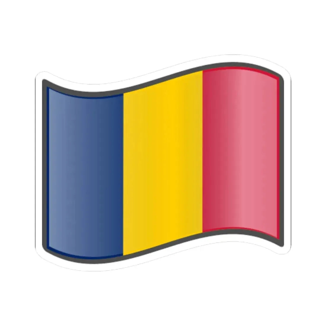 Nuvola Chadian flag (Chad) STICKER Vinyl Kiss-Cut Decal 6 Inch White - The Sticker Space
