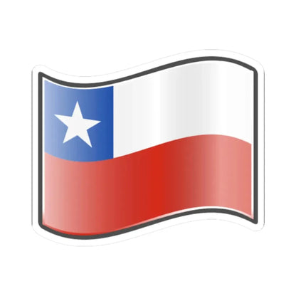 Nuvola Chile flag (Chile) STICKER Vinyl Kiss-Cut Decal 4 Inch White - The Sticker Space