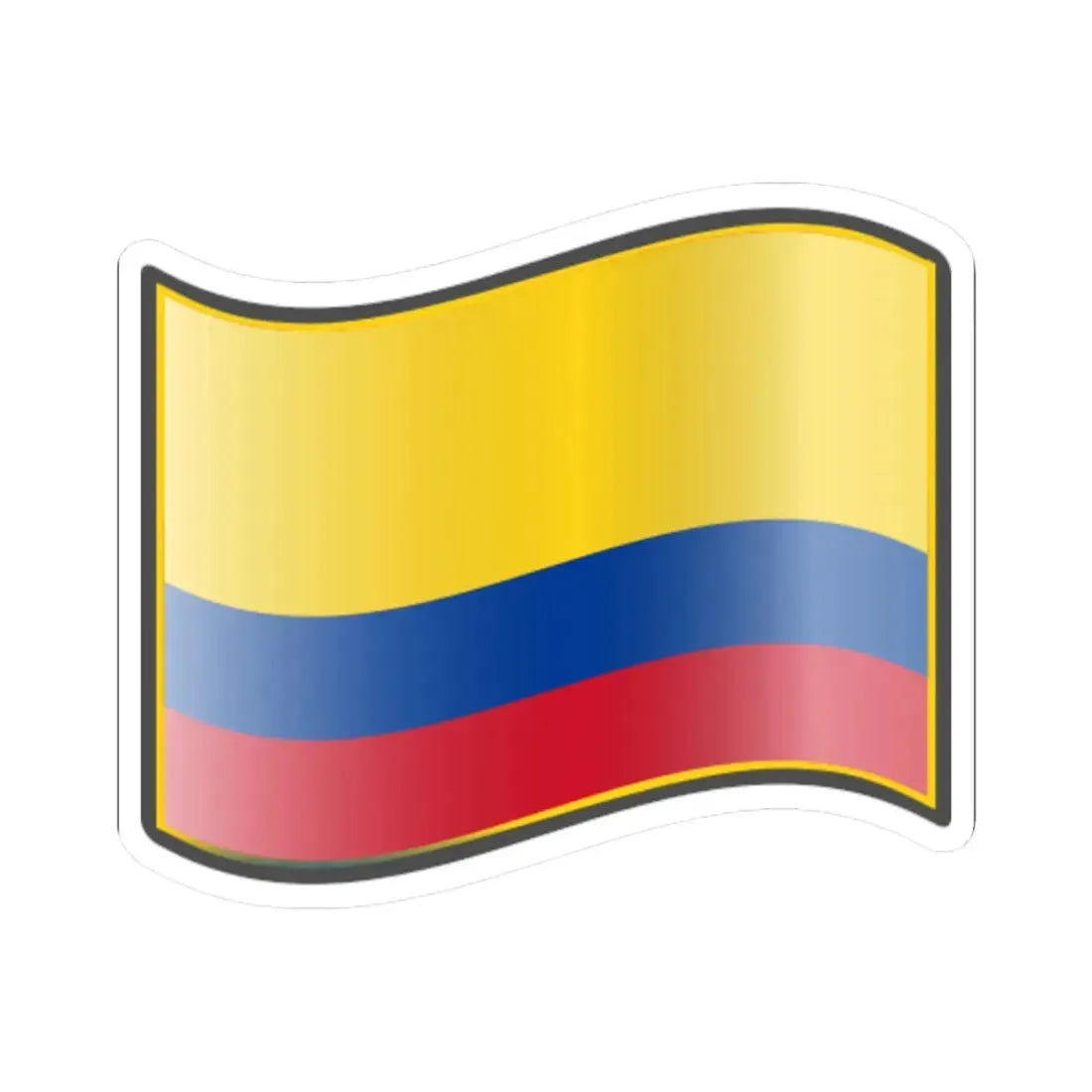 Nuvola Colombian flag (Colombia) STICKER Vinyl Kiss-Cut Decal 6 Inch White - The Sticker Space