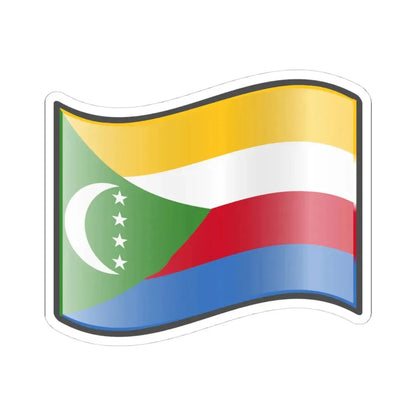Nuvola Comorian flag (Comoros) STICKER Vinyl Kiss-Cut Decal 4 Inch White - The Sticker Space