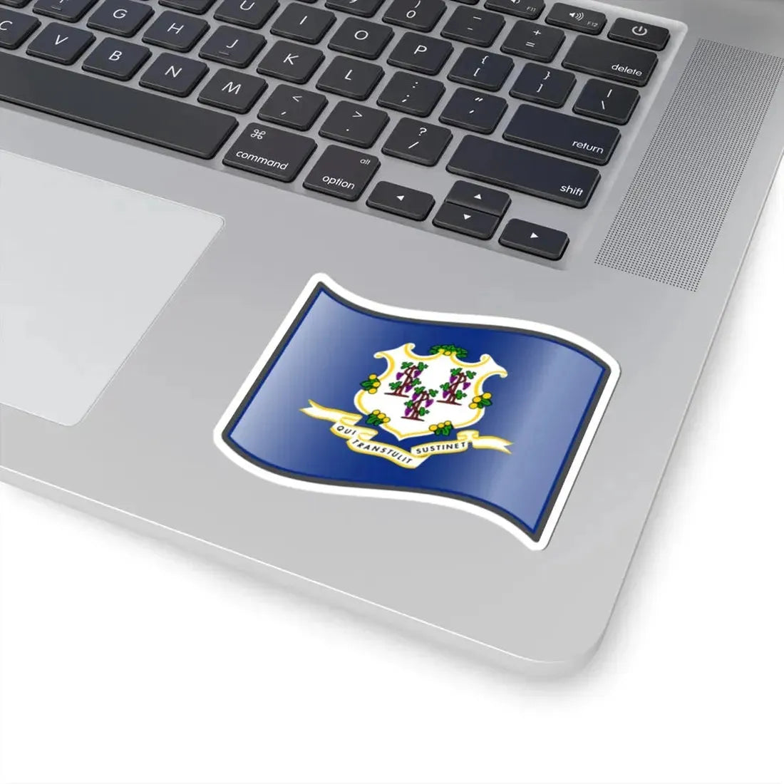 Nuvola Connecticut flag (United States) STICKER Vinyl Kiss-Cut Decal - The Sticker Space