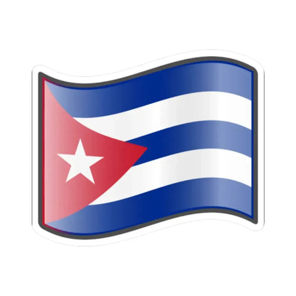 Nuvola Cuban flag (Cuba) STICKER Vinyl Kiss-Cut Decal 3 Inch White - The Sticker Space