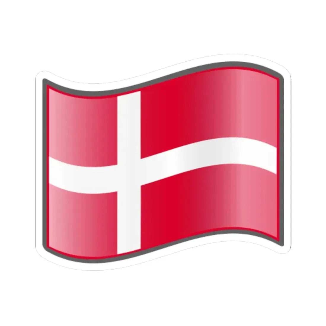 Nuvola Danish flag (Denmark) STICKER Vinyl Kiss-Cut Decal 6 Inch White - The Sticker Space