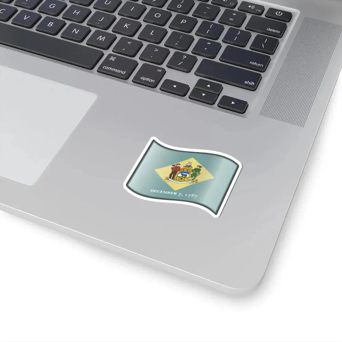 Nuvola Delaware flag (United States) STICKER Vinyl Kiss-Cut Decal - The Sticker Space