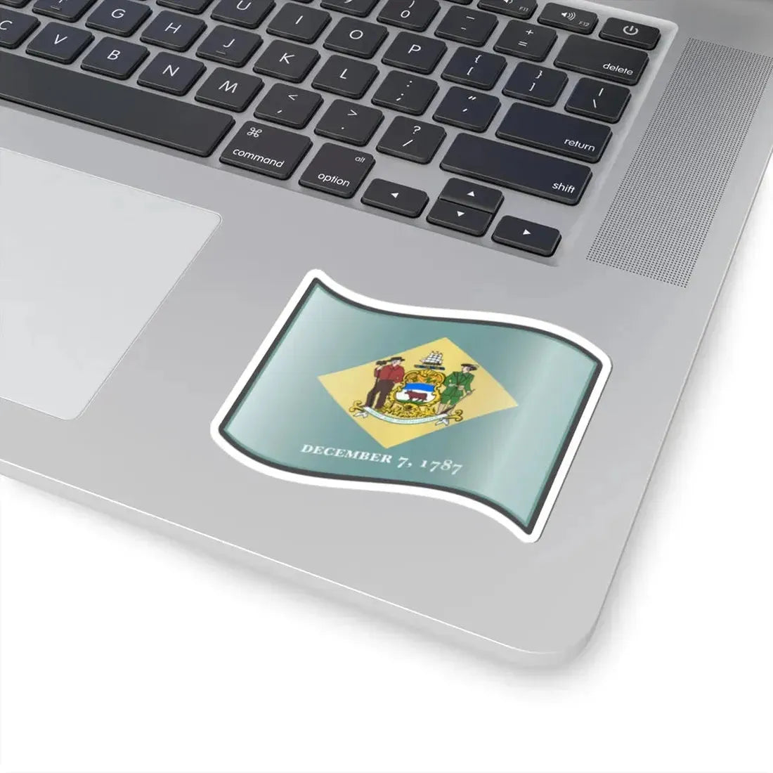 Nuvola Delaware flag (United States) STICKER Vinyl Kiss-Cut Decal - The Sticker Space