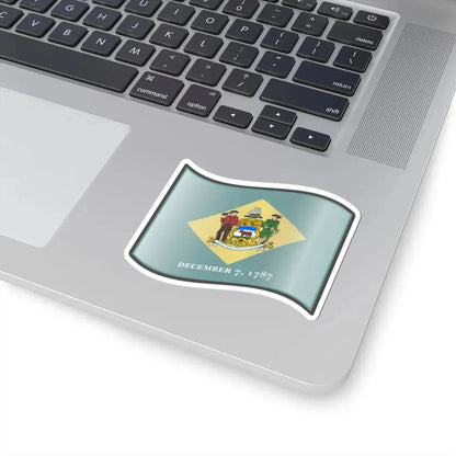 Nuvola Delaware flag (United States) STICKER Vinyl Kiss-Cut Decal - The Sticker Space