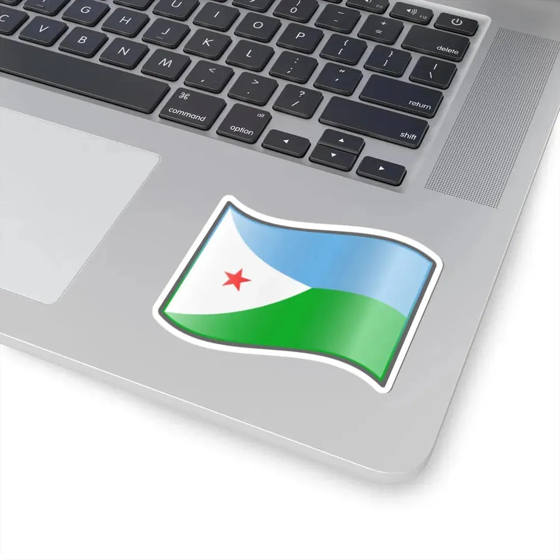 Nuvola Djiboutian flag (Djibouti) STICKER Vinyl Kiss-Cut Decal - The Sticker Space