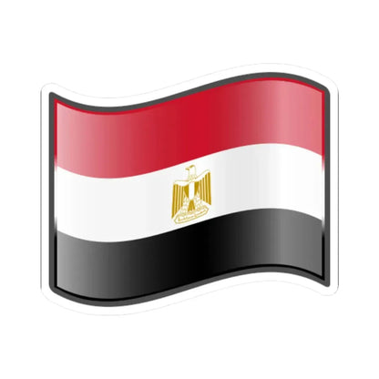 Nuvola Egyptian flag (Egypt) STICKER Vinyl Kiss-Cut Decal 3 Inch White - The Sticker Space