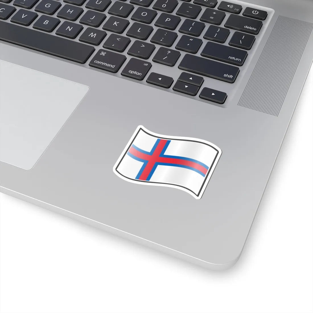 Nuvola Faroese flag STICKER Vinyl Kiss-Cut Decal - The Sticker Space