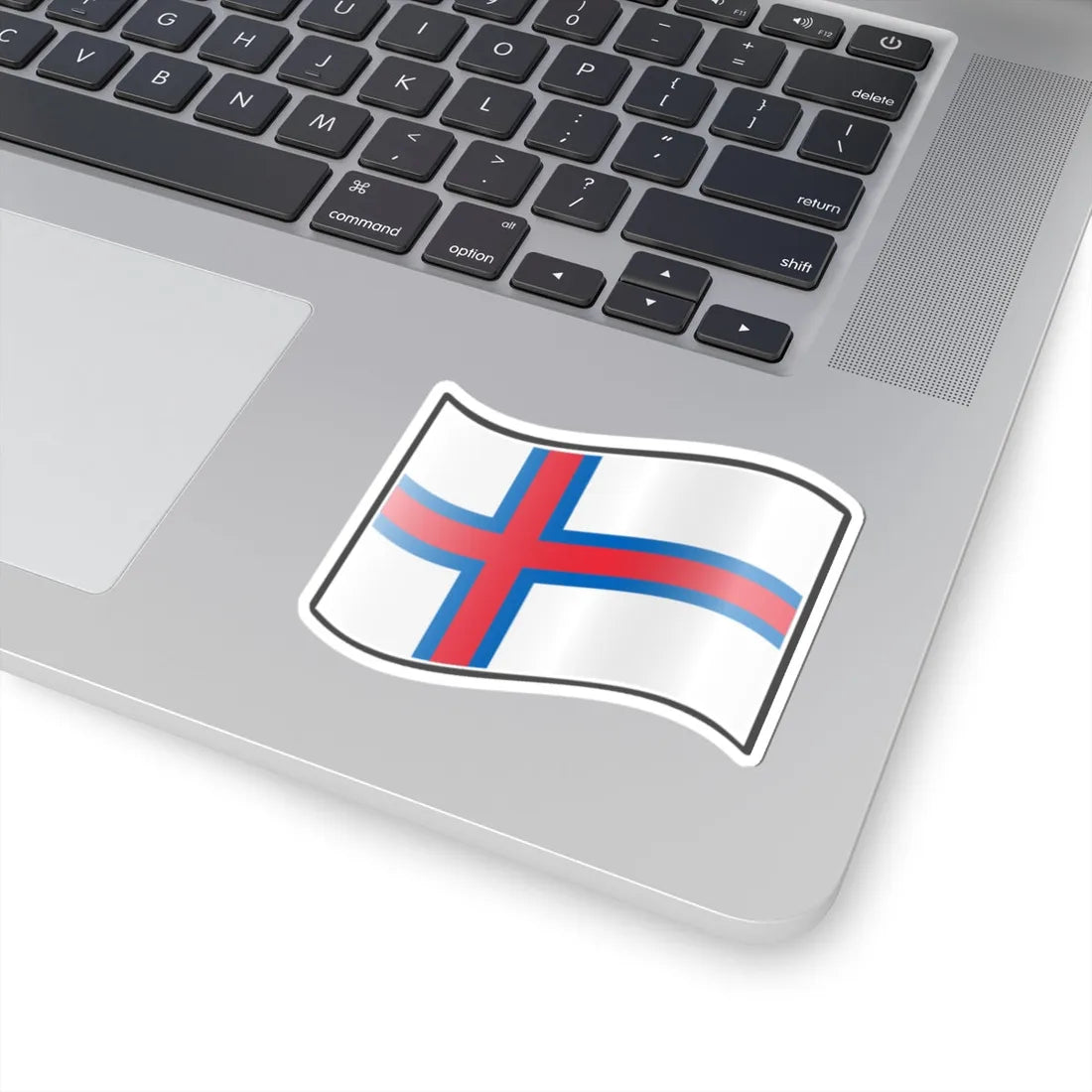 Nuvola Faroese flag STICKER Vinyl Kiss-Cut Decal - The Sticker Space