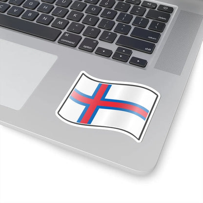 Nuvola Faroese flag STICKER Vinyl Kiss-Cut Decal - The Sticker Space