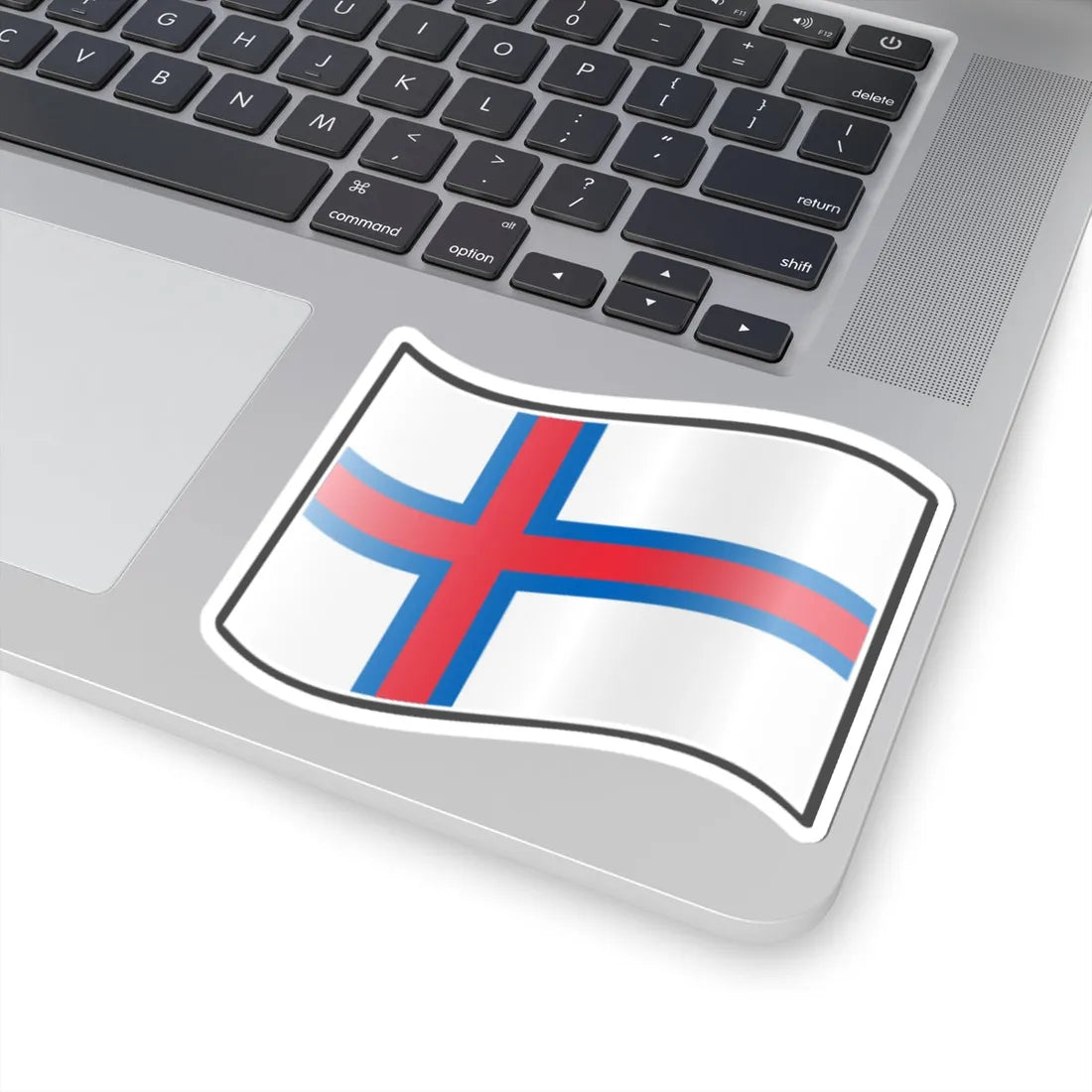 Nuvola Faroese flag STICKER Vinyl Kiss-Cut Decal - The Sticker Space