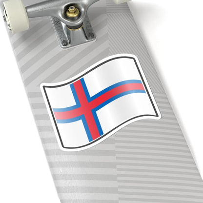 Nuvola Faroese flag STICKER Vinyl Kiss-Cut Decal - The Sticker Space